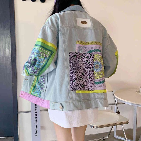 women's jackets shredded autumn prints denim woman's fashionable jacket women's casual clothes harajuku ladies clothing budg, Black;brown
women's jackets shredded autumn prints denim woman's fashionable jacket women's casual clothes harajuku ladies clothing budg, Black;brown