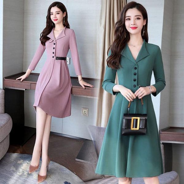 casual dresses 2021 spring and autumn women's fashion temperament dress in the long section, Black;gray
casual dresses 2021 spring and autumn women's fashion temperament dress in the long section, Black;gray