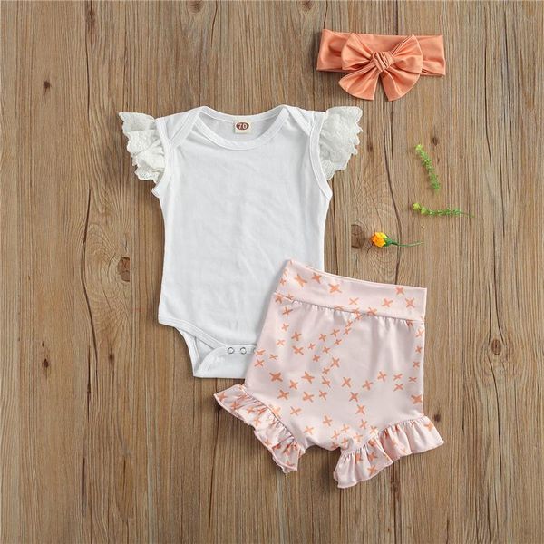 clothing sets 3 piece set suit infant born baby girl summer cute flying sleeve white solid color romper and shorts headband
clothing sets 3 piece set suit infant born baby girl summer cute flying sleeve white solid color romper and shorts headband