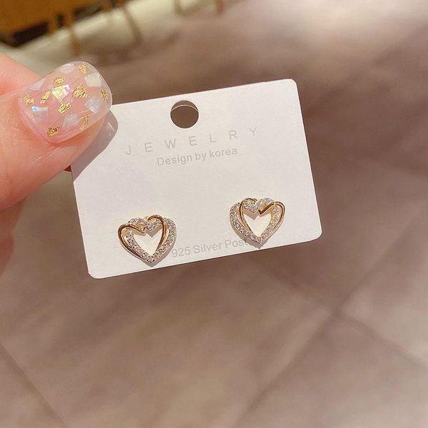 delicate fancy women heart earrings gold color micro paved cubic zirconia stud jewelry, Golden;silver
delicate fancy women heart earrings gold color micro paved cubic zirconia stud jewelry, Golden;silver