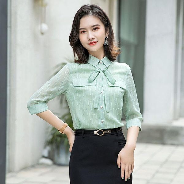 women's blouses & shirts 2021 woman summer office ladies work wear female clothes ol formal uniform designs business shirt for women, White
women's blouses & shirts 2021 woman summer office ladies work wear female clothes ol formal uniform designs business shirt for women, White