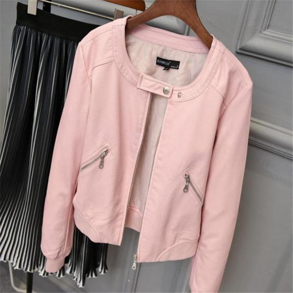 women's leather & faux s-5xl pink pu jacket korean fashion trend wind thin motorcycle europe united states women paragraph, Black
women's leather & faux s-5xl pink pu jacket korean fashion trend wind thin motorcycle europe united states women paragraph, Black