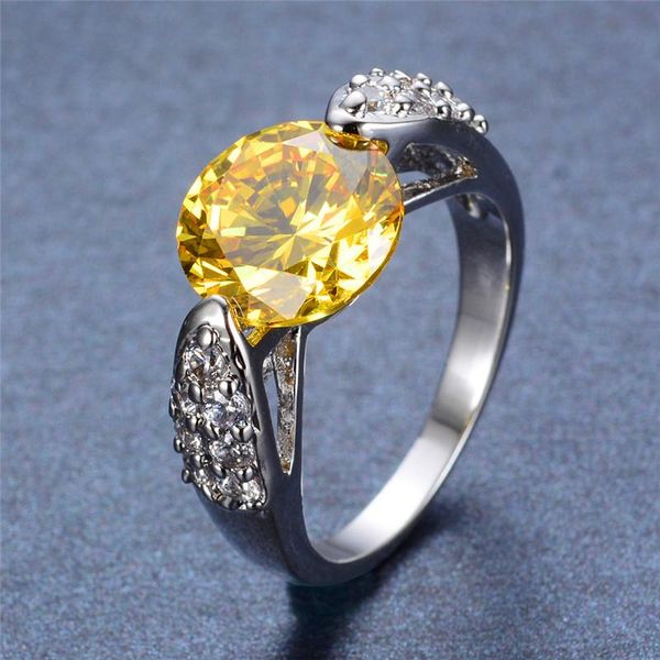 wedding rings luxury female yellow solitaire ring fashion dainty 925 silver iced out for women love band engagement, Slivery;golden
wedding rings luxury female yellow solitaire ring fashion dainty 925 silver iced out for women love band engagement, Slivery;golden