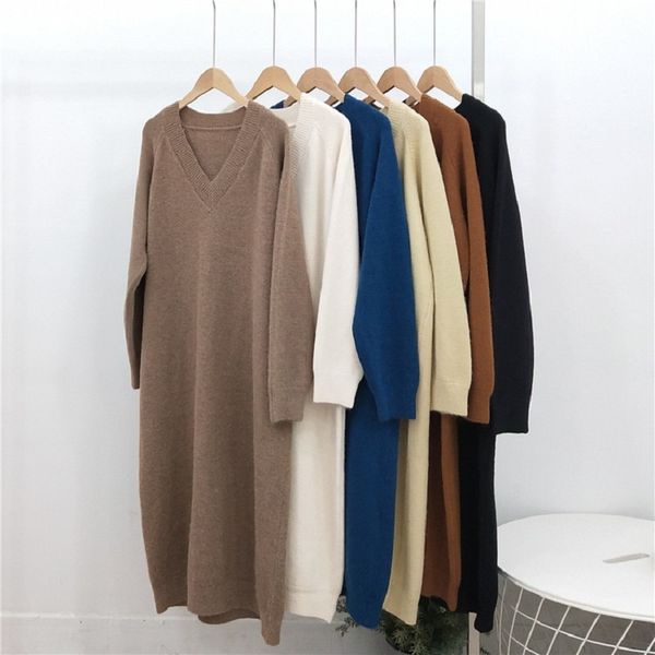 winter sweater dress autumn midi long woolen solid color v-neck pullover soft knitted elegant sweaters women jumper 210420, White;black
winter sweater dress autumn midi long woolen solid color v-neck pullover soft knitted elegant sweaters women jumper 210420, White;black