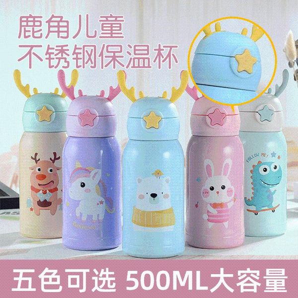 water bottles children antlers stainless steel 304 mug baby-choke with the straw dual purpose portable kindergarten
water bottles children antlers stainless steel 304 mug baby-choke with the straw dual purpose portable kindergarten