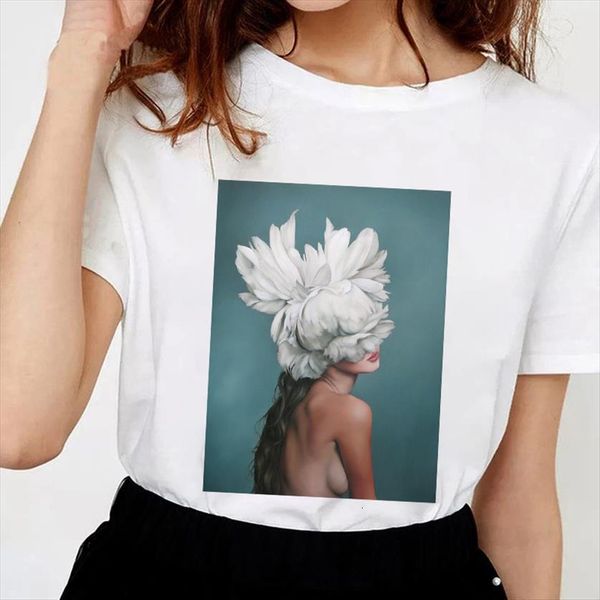 fashion o neck women t shirts short sleeve beautiful flower print lady tee summer, White
fashion o neck women t shirts short sleeve beautiful flower print lady tee summer, White