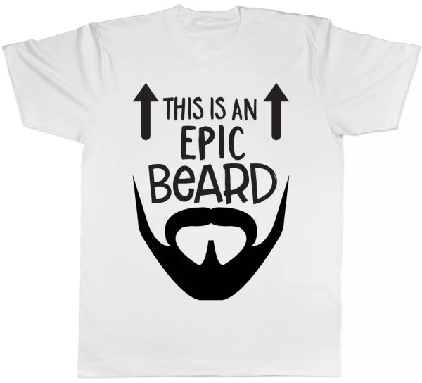 this is an epic beard mens facial hair grooming shave stubble funny t-shirt, White;black
this is an epic beard mens facial hair grooming shave stubble funny t-shirt, White;black