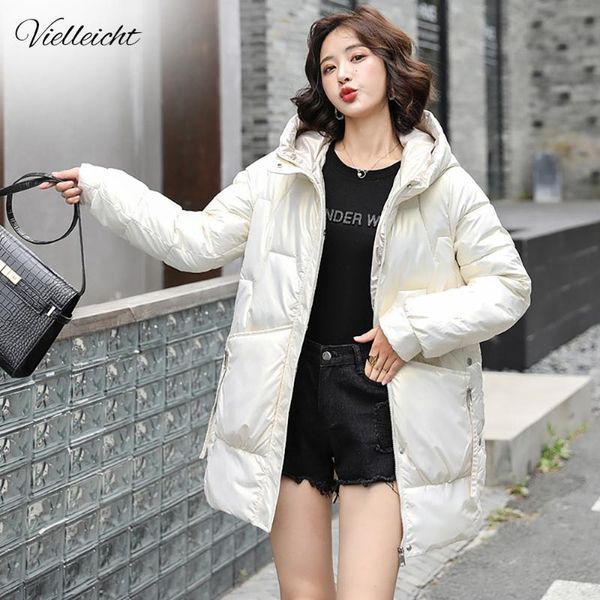 women's down & parkas vielleicht winter thicken puffer coat glossy warm hooded long cotton padded jacket ladies, Black
women's down & parkas vielleicht winter thicken puffer coat glossy warm hooded long cotton padded jacket ladies, Black