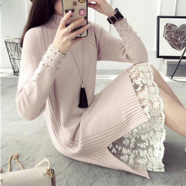 casual dresses winter plus size 2xl lace dress women maxi knitting long turtleneck basic 2021 autumn warm sleeve sweater female, Black;gray
casual dresses winter plus size 2xl lace dress women maxi knitting long turtleneck basic 2021 autumn warm sleeve sweater female, Black;gray