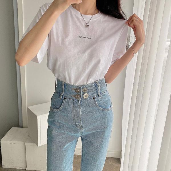 hzirip 2021 all match girls letters printed summer brief loose casual high waist basic stylish short sleeves t-shirt women's, White
hzirip 2021 all match girls letters printed summer brief loose casual high waist basic stylish short sleeves t-shirt women's, White