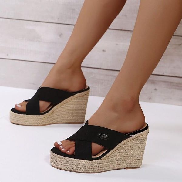 sandals summer women platform 2021 thick bottom solid wedges buckle strap casual sandalias de mujer, Black
sandals summer women platform 2021 thick bottom solid wedges buckle strap casual sandalias de mujer, Black