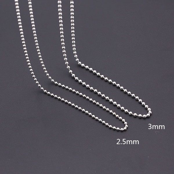 925 sterling silver ball chain necklace american european gothic punk style antique designer luxury jewelry accessories gifts
925 sterling silver ball chain necklace american european gothic punk style antique designer luxury jewelry accessories gifts