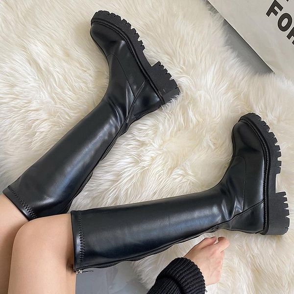 boots 2021 autumn winter women thick-soled retro over knee british style high fashion street, Black
boots 2021 autumn winter women thick-soled retro over knee british style high fashion street, Black
