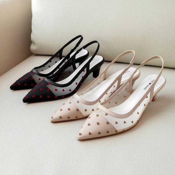 sandals 2021 korean pointed peach heart gauze lady versatile back strap thick heel shoes summer breathable medium high heels, Black
sandals 2021 korean pointed peach heart gauze lady versatile back strap thick heel shoes summer breathable medium high heels, Black
