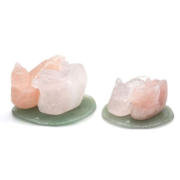 decorative objects & figurines 1 set rose quartz mandarin duck with green aventurine stand natural crystal healing lover symbolize figurine
decorative objects & figurines 1 set rose quartz mandarin duck with green aventurine stand natural crystal healing lover symbolize figurine