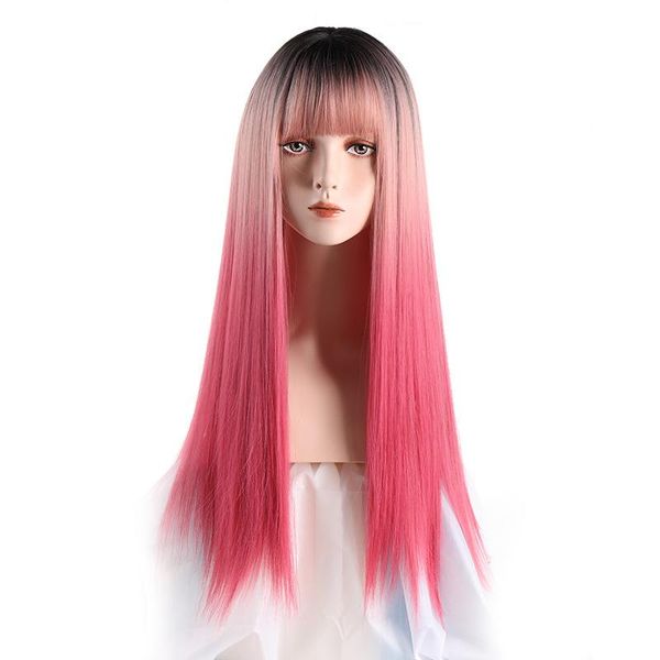 other event & party supplies long straight hair wig hairstyle powder gradient three-color anime european and american cosplay synthetic
other event & party supplies long straight hair wig hairstyle powder gradient three-color anime european and american cosplay synthetic