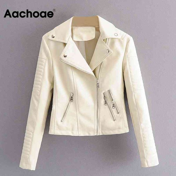 aachoae lady pu leather jacket streetwear long sleeve solid coat female zipper pleated short outerwear spring autumn 210413, Black
aachoae lady pu leather jacket streetwear long sleeve solid coat female zipper pleated short outerwear spring autumn 210413, Black