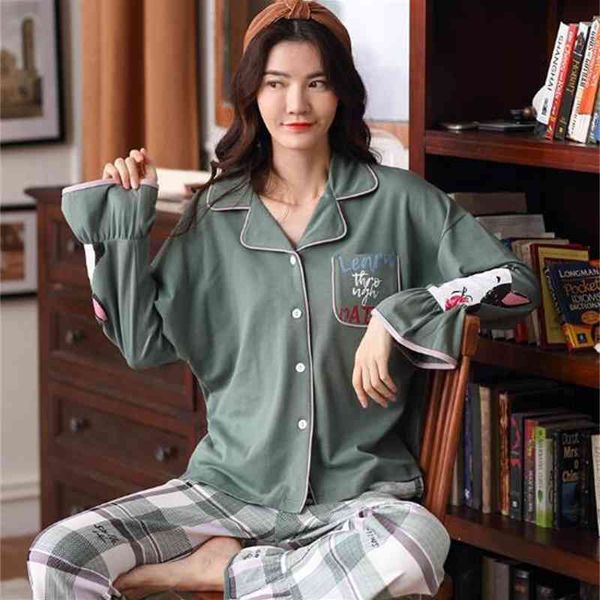 women's sleepwear fdfklak cotton home wear clothes 2019 autumn winter pajamas for women sweet loose sleepwear pijama set print pyjama f, Black;red
women's sleepwear fdfklak cotton home wear clothes 2019 autumn winter pajamas for women sweet loose sleepwear pijama set print pyjama f, Black;red
