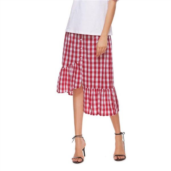 skirts elegant plaid irregular ruffled hem mid-calf women skirt button slit high waist long party casual out going jupe, Black
skirts elegant plaid irregular ruffled hem mid-calf women skirt button slit high waist long party casual out going jupe, Black