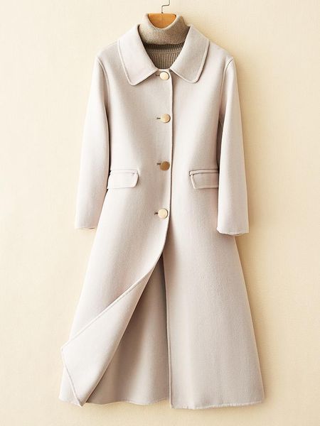 women's wool & blends double sided cashmere coat women's medium long high-end double-sided tweed 2021 small skinny spring, Black
women's wool & blends double sided cashmere coat women's medium long high-end double-sided tweed 2021 small skinny spring, Black