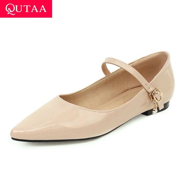 dress shoes qutaa 2021 pointed toe square low heel buckle all match women pumps pu leather shallow slip on single big size 34-43, Black
dress shoes qutaa 2021 pointed toe square low heel buckle all match women pumps pu leather shallow slip on single big size 34-43, Black