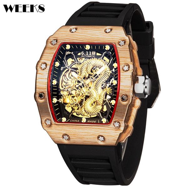 wristwatches luxury automatic mechanical watch famous brand men hip hop mens dragon watches male tonneau clock hombre relogio masculino, Slivery;brown
wristwatches luxury automatic mechanical watch famous brand men hip hop mens dragon watches male tonneau clock hombre relogio masculino, Slivery;brown
