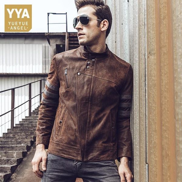 men's jackets motorcycle autumn winter mens real pigskin leather short fashion zipper stand collar male casual slim plus size, Black;brown
men's jackets motorcycle autumn winter mens real pigskin leather short fashion zipper stand collar male casual slim plus size, Black;brown
