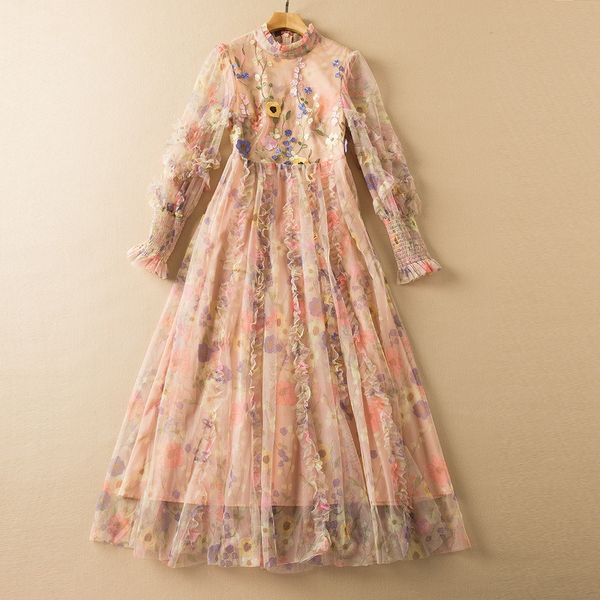 street style dresses 2022 spring summer stand collar lantern sleeve print embroidery fashion milan runway dress designer brand same style wo, Black;pink
street style dresses 2022 spring summer stand collar lantern sleeve print embroidery fashion milan runway dress designer brand same style wo, Black;pink