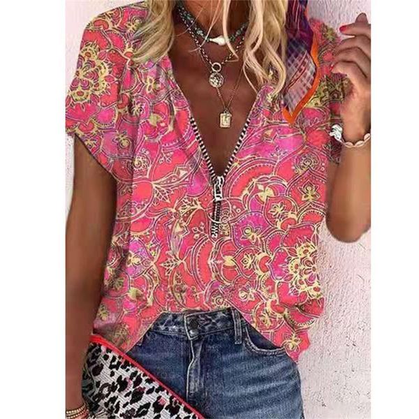 women's blouses & shirts s-5xl plus size fashion chiffon blouse women v neck zipprt short sleeve summer printed ladies slim casual blu, White
women's blouses & shirts s-5xl plus size fashion chiffon blouse women v neck zipprt short sleeve summer printed ladies slim casual blu, White