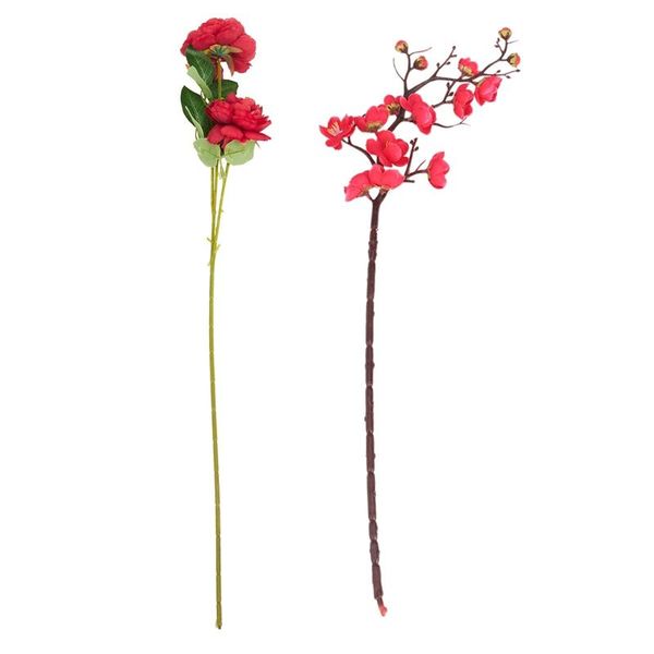 decorative flowers & wreaths 2pcs artificial peony bouquet silk with plum blossom lifelike flower rose red
decorative flowers & wreaths 2pcs artificial peony bouquet silk with plum blossom lifelike flower rose red