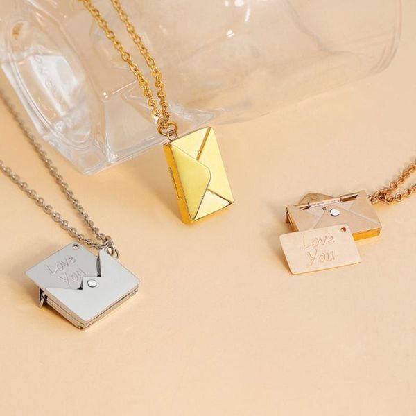 chains envelope locket necklace with gold rose silver color love you secret message pendant for girl mother's day gift
chains envelope locket necklace with gold rose silver color love you secret message pendant for girl mother's day gift