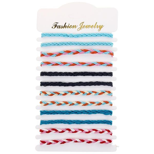 charm bracelets 12pcs/set adjustable wax thread braided rope colorful tibetan woven bracelet for women men handmade jewelry gift, Golden;silver
charm bracelets 12pcs/set adjustable wax thread braided rope colorful tibetan woven bracelet for women men handmade jewelry gift, Golden;silver