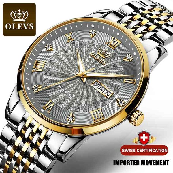 olevs men mechanical watch brand luxury automatic watch sport stainless steel waterproof watch men relogio masculino 6530 210804, Slivery;brown
olevs men mechanical watch brand luxury automatic watch sport stainless steel waterproof watch men relogio masculino 6530 210804, Slivery;brown