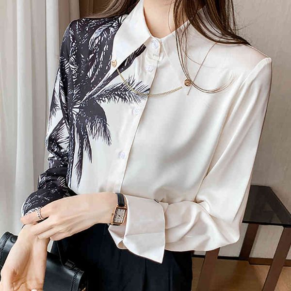 women's blouses & shirts female blouse stamped with chiffon buttons, women's turtlenecks facing down, spring and fall, vintage lo, White
women's blouses & shirts female blouse stamped with chiffon buttons, women's turtlenecks facing down, spring and fall, vintage lo, White