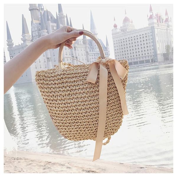 evening bags korean version women handmade straw woven ribbons bowknot casual beach knitting handbag totes shoulder bag
evening bags korean version women handmade straw woven ribbons bowknot casual beach knitting handbag totes shoulder bag