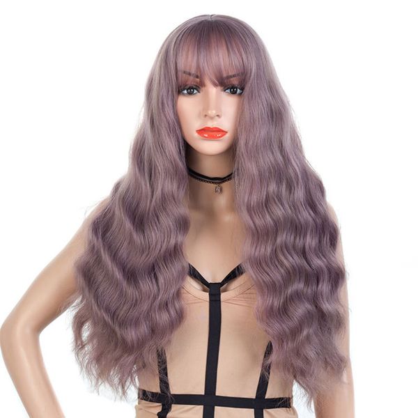 long curly hair corn perm chemical fiber small wavy wig headgear, Black;brown
long curly hair corn perm chemical fiber small wavy wig headgear, Black;brown