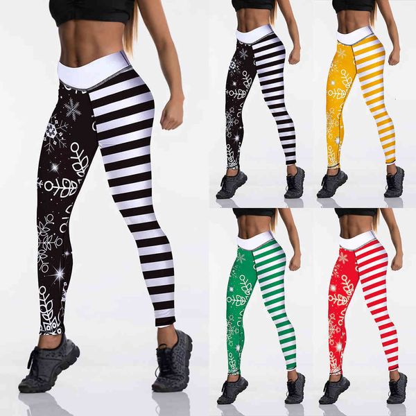 women's new europe and america christmas explosion leggings fashion snowflake digital print slim high waist yoga capris, Black
women's new europe and america christmas explosion leggings fashion snowflake digital print slim high waist yoga capris, Black