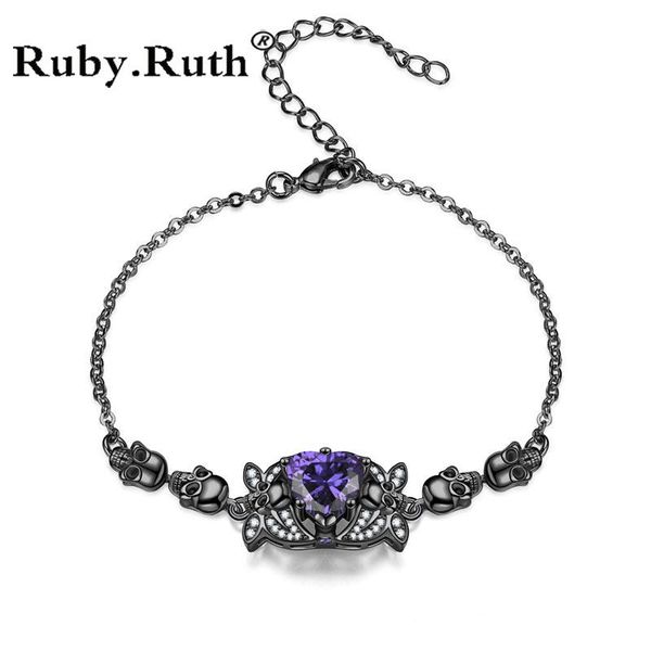 link, chain skull gothic black retro bracelet women purple crystal cz wedding love heart party trendy bracelets jewelry drop
link, chain skull gothic black retro bracelet women purple crystal cz wedding love heart party trendy bracelets jewelry drop
