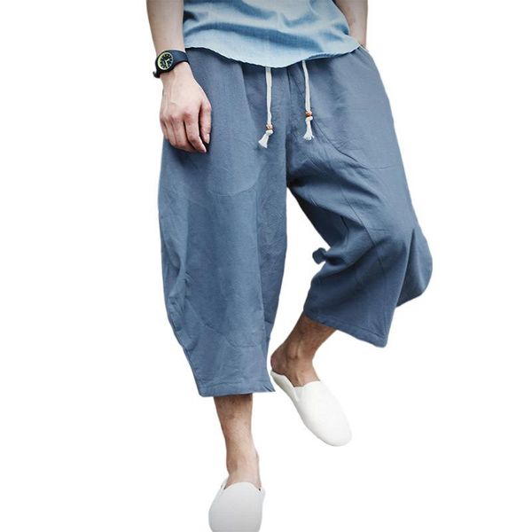 men's pants summer men cotton linen baggy wide leg joggers male harajuku vintage sweatpants mens calf-length cross, Black
men's pants summer men cotton linen baggy wide leg joggers male harajuku vintage sweatpants mens calf-length cross, Black