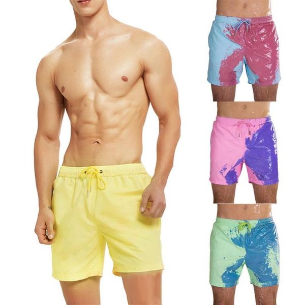 men's shorts men temperature sensitive color changing drawstring swimming trunks beach, White;black
men's shorts men temperature sensitive color changing drawstring swimming trunks beach, White;black
