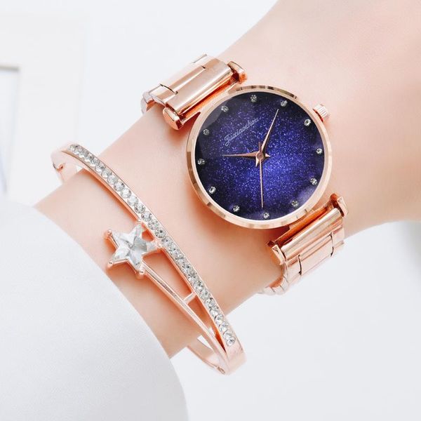 wristwatches ladies korean steel belt trend quartz watch students versatile leisure starry sky festival birthday gift, Slivery;brown
wristwatches ladies korean steel belt trend quartz watch students versatile leisure starry sky festival birthday gift, Slivery;brown