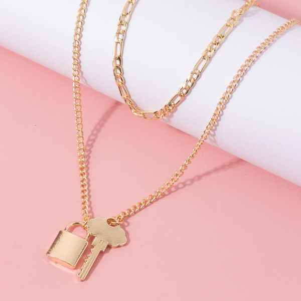 lock key necklaces gold color exaggeration punk big multilayer alloy necklace for women vintage female fashion jewelry pendant, Silver
lock key necklaces gold color exaggeration punk big multilayer alloy necklace for women vintage female fashion jewelry pendant, Silver