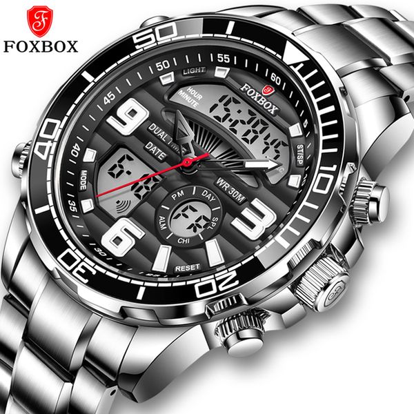 relogio masculino lige brand foxbox digital mens watches luxury sport steel quartz watch for men military waterproof clock, Silver
relogio masculino lige brand foxbox digital mens watches luxury sport steel quartz watch for men military waterproof clock, Silver