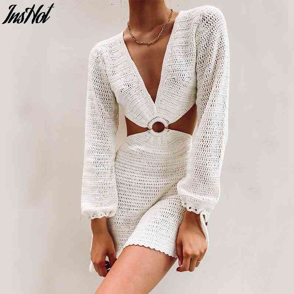 knit stripe long sleeve dress beach backless summer hollow out women v neck party mini dresses casual white 210514, Black;gray
knit stripe long sleeve dress beach backless summer hollow out women v neck party mini dresses casual white 210514, Black;gray
