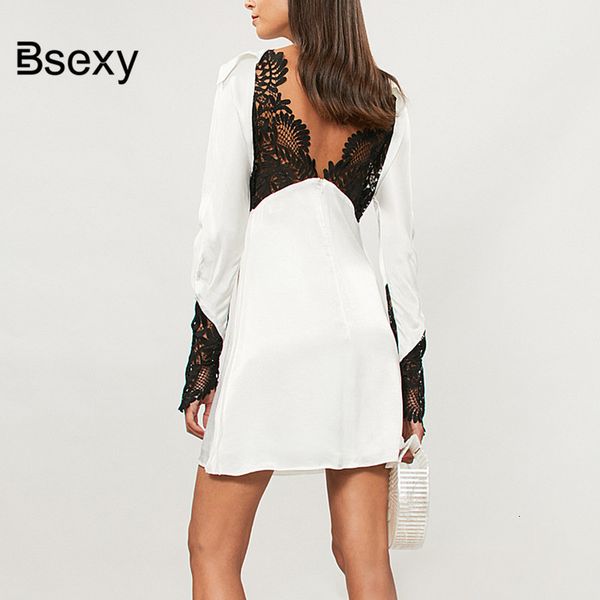 dresses backless black lace patchwork white satin dress for women elegant long sleeve short party dresses vestidos fiesta, Black;gray
dresses backless black lace patchwork white satin dress for women elegant long sleeve short party dresses vestidos fiesta, Black;gray