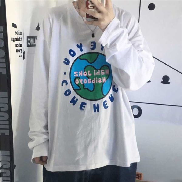 ins harajuku vintage bf funny letter printing long-sleeved t-shirt female autumn fashion loose head o-neck casual 210608, White
ins harajuku vintage bf funny letter printing long-sleeved t-shirt female autumn fashion loose head o-neck casual 210608, White