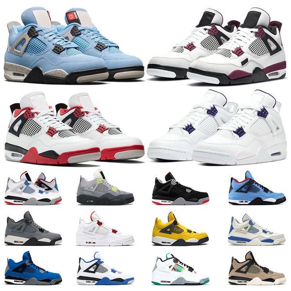 mens sneakers basketball shoes 4s4 university blue fire cat purple metallic cement womens trainers sports sneakers 
mens sneakers basketball shoes 4s4 university blue fire cat purple metallic cement womens trainers sports sneakers