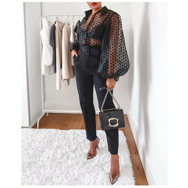 women shirt fashion trend womens summer sheer mesh long puff sleeve see through blouse unique design club clothes, White
women shirt fashion trend womens summer sheer mesh long puff sleeve see through blouse unique design club clothes, White