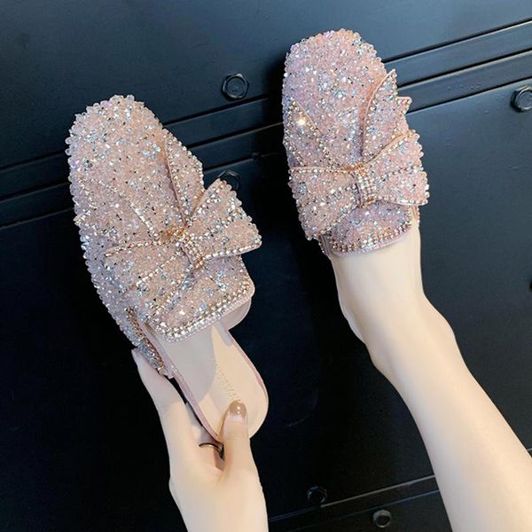 summer korean sequined baotou half slippers for women's outer wear fashion rhinestone bow flat sandals and, Black
summer korean sequined baotou half slippers for women's outer wear fashion rhinestone bow flat sandals and, Black