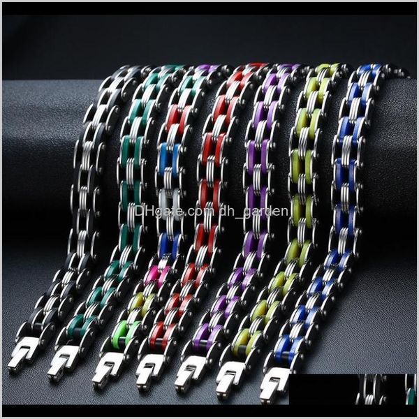 link, jewelry drop delivery 2021 punk men stainless steel link chain bracelet & bangles man hip-hop cuff wristband biker motorcycle sile bra, Black
link, jewelry drop delivery 2021 punk men stainless steel link chain bracelet & bangles man hip-hop cuff wristband biker motorcycle sile bra, Black